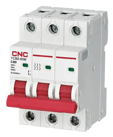 Модульний автоматичний вимикач CNC YCB9-80M 3Р 50А 6кА D (Б00038331)