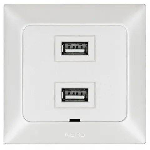Розетка USB NE-AD ARAS 93-110-72 2 TYPE-A белая