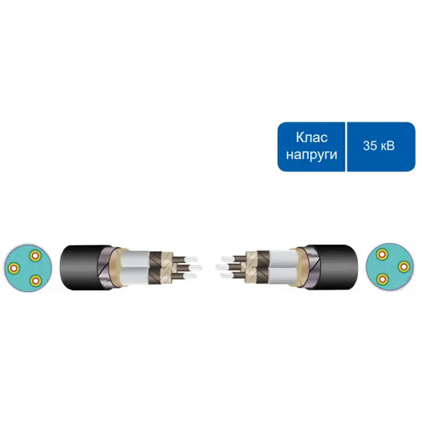 З’єднувальна муфта Sicame JTpP3TH 42 120-240 CM 42кВ (560730) - фото №1