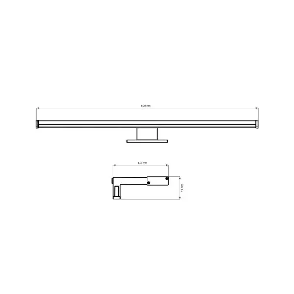 Светильник подсветка для зеркала Goldlux 328533 Elba Led 60 1x12W 4000K 1350Lm IP44 Черный - фото №1 Светильник подсветка для зеркала Goldlux 328533 Elba Led 60 1x12W 4000K 1350Lm IP44 Черный - фото №1