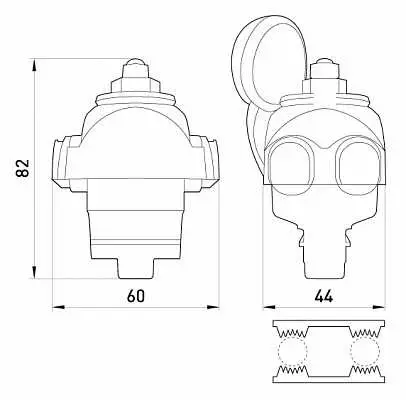 Ізольований проколюючий затискач E.Next e.pricking.clamp.pro.10.95.10.95 10-95 кв.мм/10-95 кв.мм (p028012) - фото №1