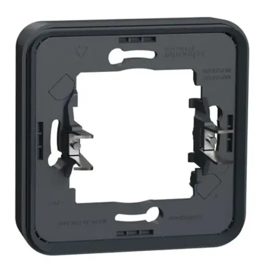 Одномісна рамка Schneider Electric MUR34108 із затискачами IP55 (чорний) - фото №1 Одномісна рамка Schneider Electric MUR34108 із затискачами IP55 (чорний) - фото №1