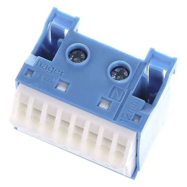 Блок Hager KN10N N-клема 2x16мм2+8x4мм2 - фото №5