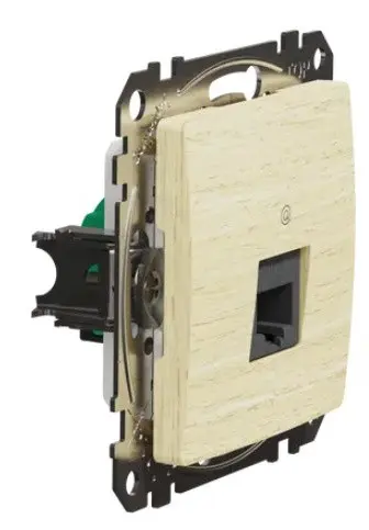 Комп'ютерна розетка Schneider Electric Sedna Design & Elements RJ45 кат. 5е UTP береза SDD180451 - фото №1 Комп'ютерна розетка Schneider Electric Sedna Design & Elements RJ45 кат. 5е UTP береза SDD180451 - фото №1