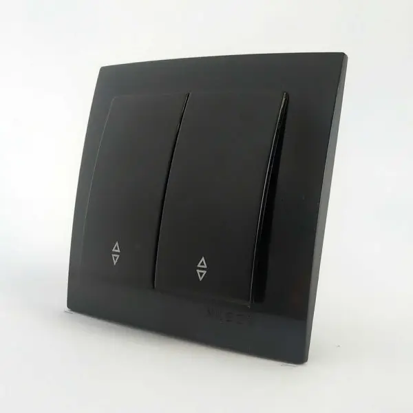 Вимикач Nilson Touran чорний 2кл прохідний ( 24221009 )