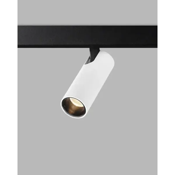 Магнітний трековий світильник Alumled ALMG-M01-1 7W 3000K BK/WH LED 560Lm білий - фото №3