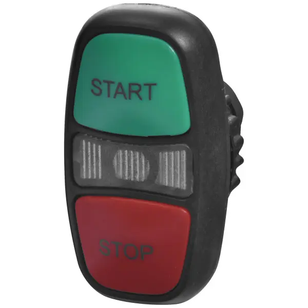 Двойная кнопка-модуль ETI NSE-PB2I/RG-STSP с подсветкой «START/STOP» зеленая/красная (4774071)