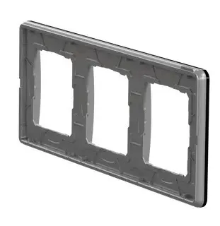 Рамка тройная Schneider Electric Sedna Elements искусственное черное стекло SDD361803 - фото №2