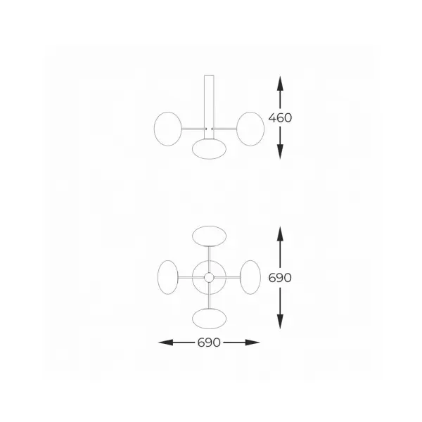 Люстра Zuma Line 1198 Omi G9 5x5W IP20 Черная - фото №1