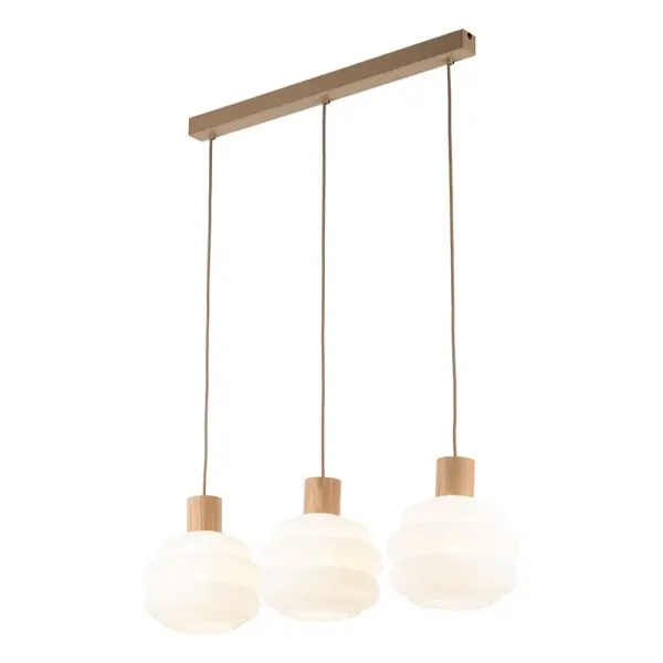 Підвісний світильник, люстра TK Lighting 11091 Melia E27 3x15W IP20 бежевий - фото №4