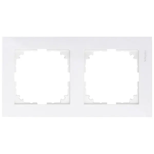 Двухместная рамка Schneider Electric M-PURE MTN4020-3619 полярно-белая