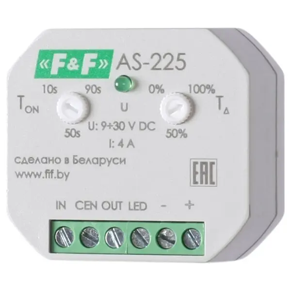 Лестничное реле F&F AS-225 9-30В DC 4А