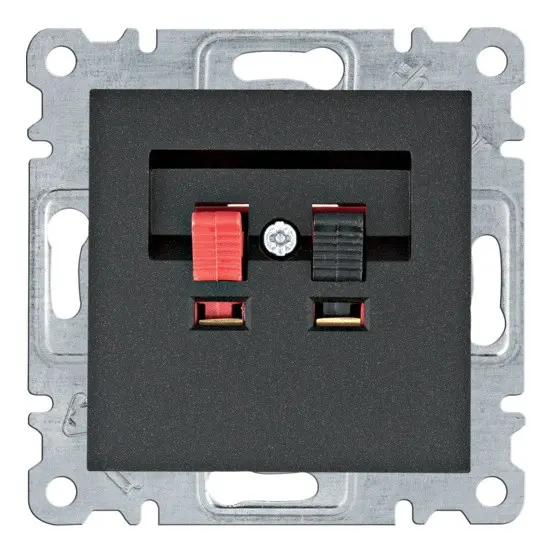 Акустична розетка Hager WL3313 Lumina (чорна)