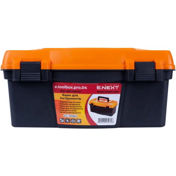 Ящик для инструментов E.Next e.toolbox.pro.04, 13" 300x165x135мм (t011004) - фото №2 Ящик для инструментов E.Next e.toolbox.pro.04, 13" 300x165x135мм (t011004) - фото №2