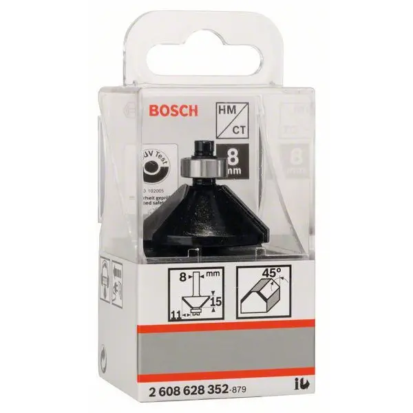 Фасочная фреза Bosch Std S8/B11/L15/45° - фото №1 Фасочная фреза Bosch Std S8/B11/L15/45° - фото №1