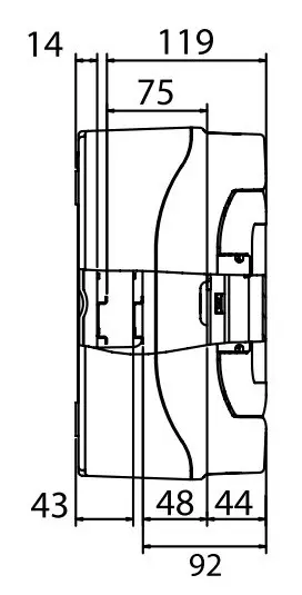 Щит настінний 12 мод. з дверцятами RAL7035 Ram Base, DKC - фото №4