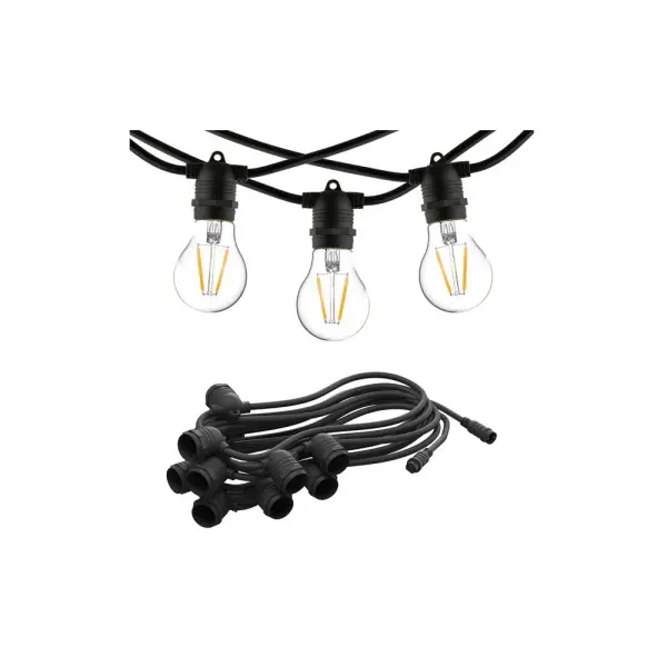 Гирлянда Nowodvorski 7873 Festoon Lights E27 10x15W IP65 черный Гирлянда Nowodvorski 7873 Festoon Lights E27 10x15W IP65 черный