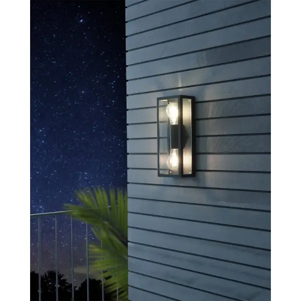 Уличный светильник Eglo 98273 Alamonte E27 2x60W IP44 черный - фото №2 Уличный светильник Eglo 98273 Alamonte E27 2x60W IP44 черный - фото №2