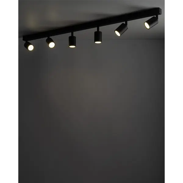 Світильник поворотний, спот TK Lighting 11370 Nex GU10 6x10W IP20 чорний - фото №1 Світильник поворотний, спот TK Lighting 11370 Nex GU10 6x10W IP20 чорний - фото №1