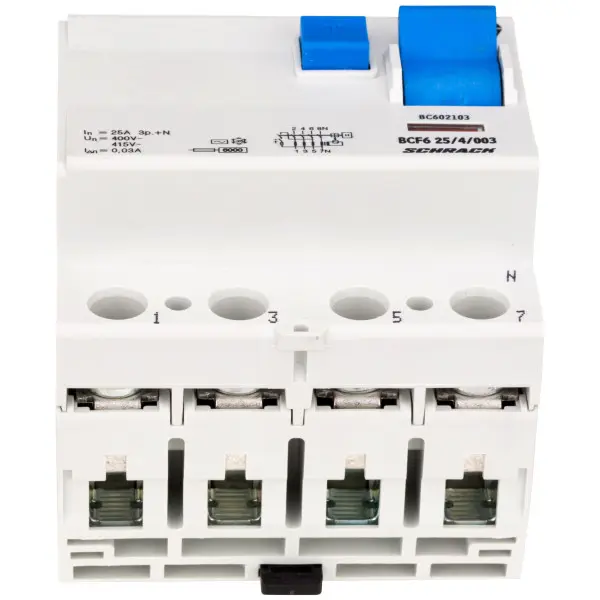 УЗО Schrack BC602103 6кА 25А 30мА 3P+N тип AC - фото №1