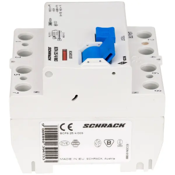 УЗО Schrack BC602103 6кА 25А 30мА 3P+N тип AC - фото №7