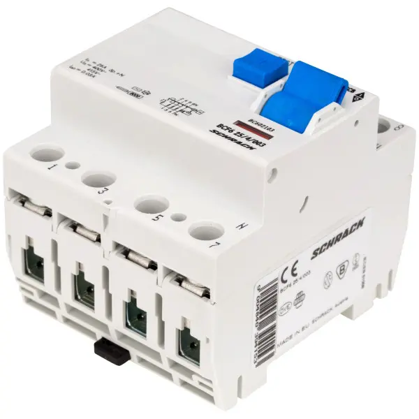 УЗО Schrack BC602103 6кА 25А 30мА 3P+N тип AC - фото №8