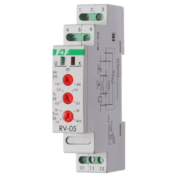 Электронное реле времени F&F RV-05 195-253В AC 16А Электронное реле времени F&F RV-05 195-253В AC 16А