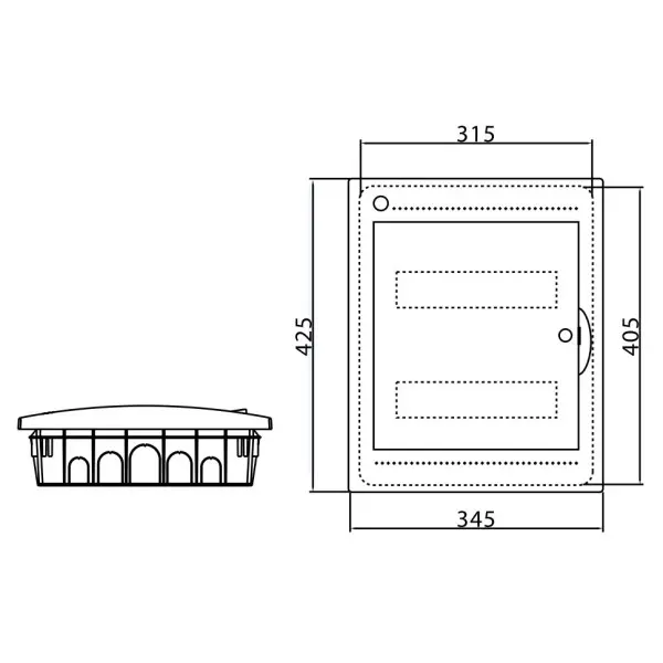 Щит, що вбудовується на 24 модулі DKC (арт. 81524) - фото №3