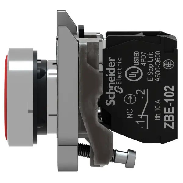 Металева кнопка Schneider Electric XB4BA42 Harmony XB4 червона - фото №2