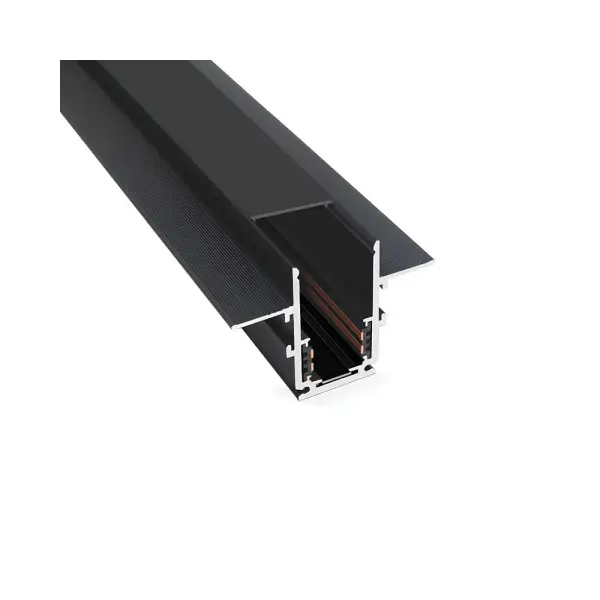 Магнітний трековий шинопровід Oledim 7771002 OL02 2м 48V вбудований Чорний