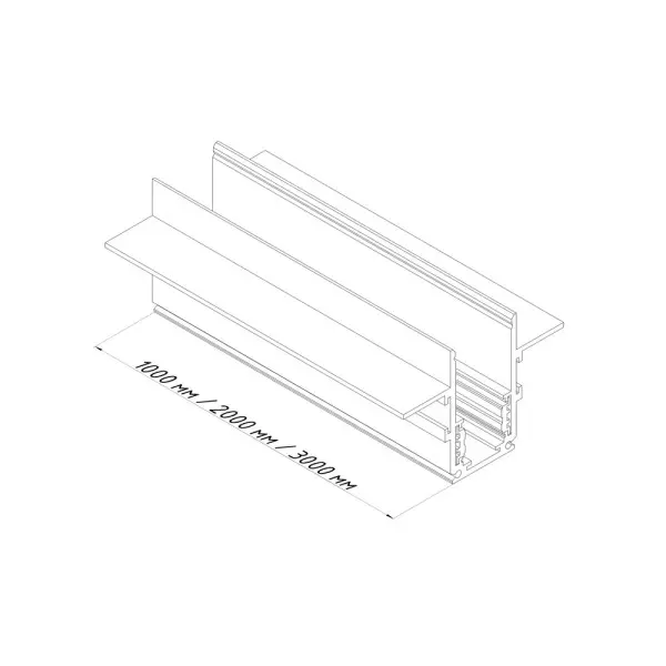 Магнітний трековий шинопровід Oledim 7771002 OL02 2м 48V вбудований Чорний - фото №2