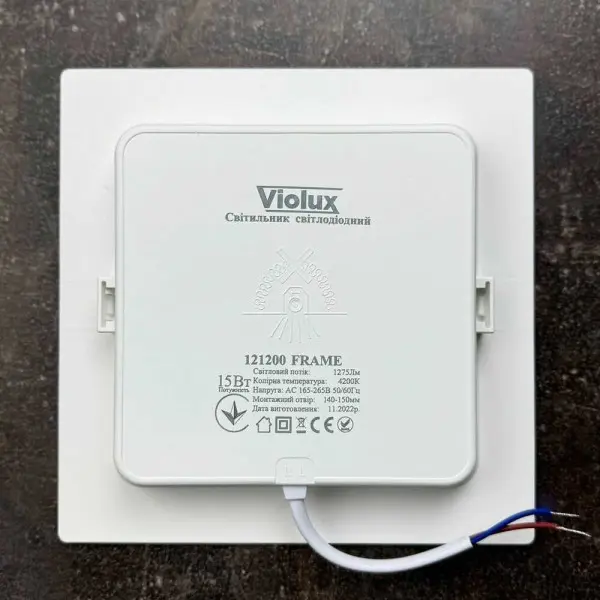 Светильник LED даунлайт Violux FRAME 15W 4200K квадрат IP20 ( 121200 ) - фото №3