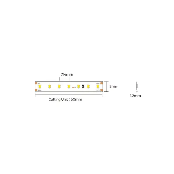 LED лента COLORS 140-2216-24V-IP20 6,6W 710Lm 4000K 5м (D6140-24V-8mm-NW) - фото №1