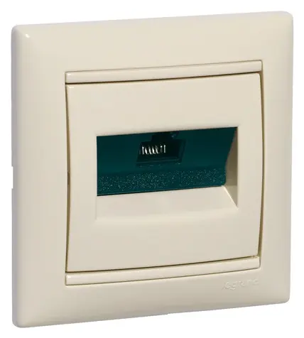Механизм розетки компьютерной RJ-45 UTP Cat.5e Valena без захватов слоновая кость - фото №1