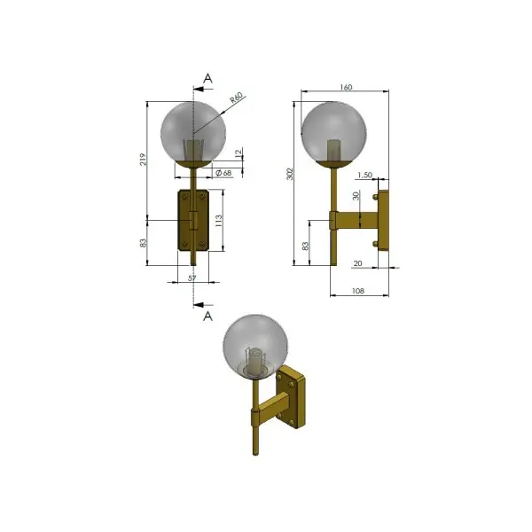 Бра, настінний світильник Pikart 31057-5 G9 1x60W IP20 - фото №3