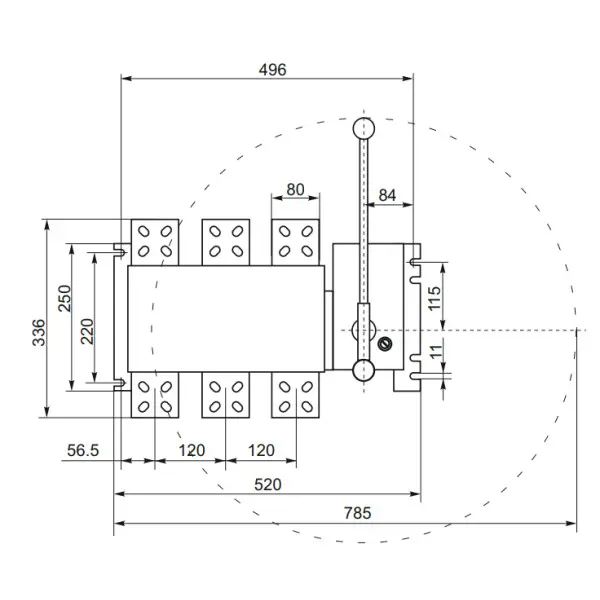 Устройство автоматического ввода резерва CNC YCS1-1600А 3Р 415В (Б00042801) - фото №2