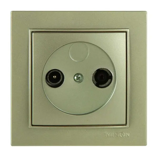 Розетка Nilson Thor золото TV-SAT проходная ( 27151036 )