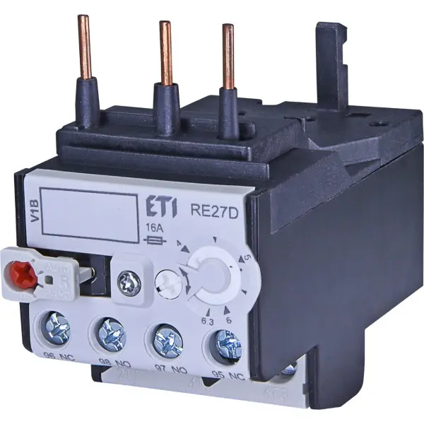 Тепловое реле ETI 004642407 RE 27D-6.3 (4-6.3A) для CEM9...CEM25 Тепловое реле ETI 004642407 RE 27D-6.3 (4-6.3A) для CEM9...CEM25
