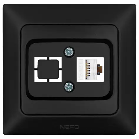 Компьютерная розетка NE-AD ARAS 93-124-21-D1 CAT5E черная Компьютерная розетка NE-AD ARAS 93-124-21-D1 CAT5E черная