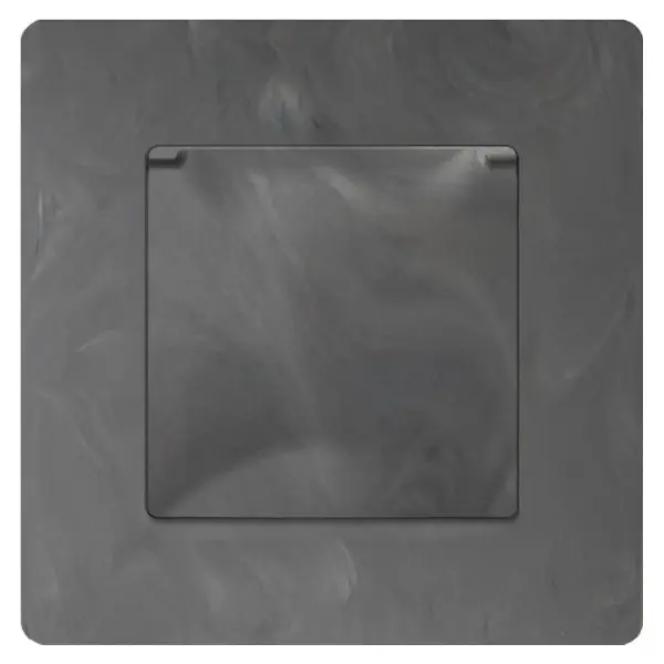 Механізм Schuko розетки Plank Electrotechnic Classic/Nordic (PLK0550731) IP44 з кришкою (базальт) - фото №1