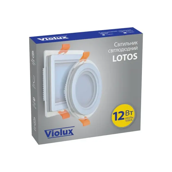 Светильник LED даунлайт Violux LOTOS 12W 5000K квадрат IP20 (110031) - фото №7