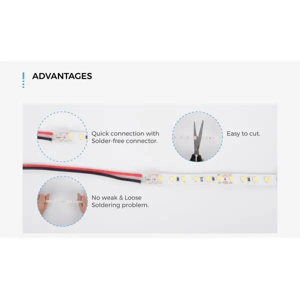 LED стрічка COLORS 120-2835-24V-IP20 9.6W 1040Lm 4000K 50м (DJ120-24V-8mm-NW_50м) - фото №4