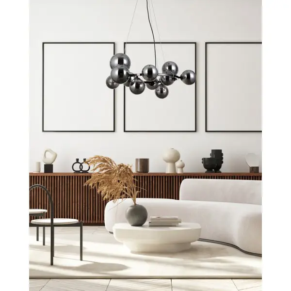 Подвесной светильник, люстра Italux PND-406007-11A-BCR Canello G9 11x5W IP20 дымчатый - фото №1