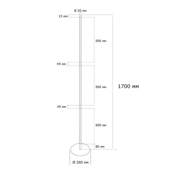 Торшер MJ-Light MJ15008 Kono Floor LED 3x25W 4000K IP20 - фото №4