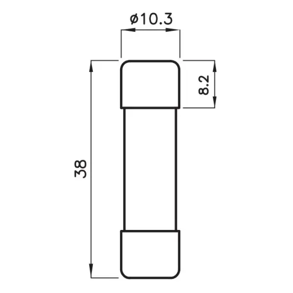 Предохранитель ETI 002625025 CH 10x38 gR-PV 25A 700V (50kA) - фото №1
