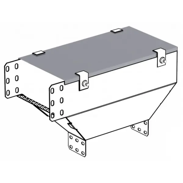 Крышка на вертикальный внешний угол METAKSAN KKDL 20 08 PG 200мм 0,8мм переходник правосторонний/левосторонний