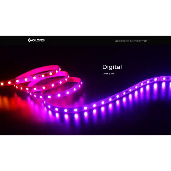 LED стрічка COLORS 60-5050-12V-IP20 8.4W SMART RGB-SPI 5м (DS560RGB-12V-10mm) - фото №3
