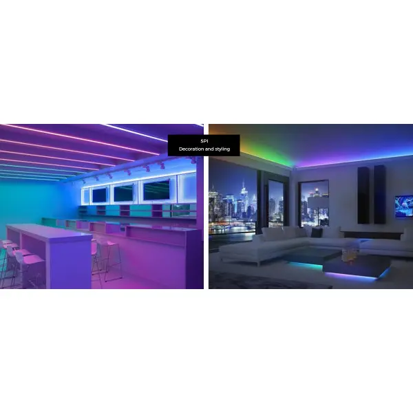 LED стрічка COLORS 60-5050-12V-IP20 8.4W SMART RGB-SPI 5м (DS560RGB-12V-10mm) - фото №7