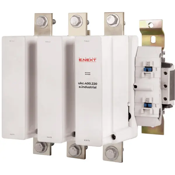 Контактор e.industrial.ukc.400.220, 400А, 220В, no E-Next Контактор e.industrial.ukc.400.220, 400А, 220В, no E-Next