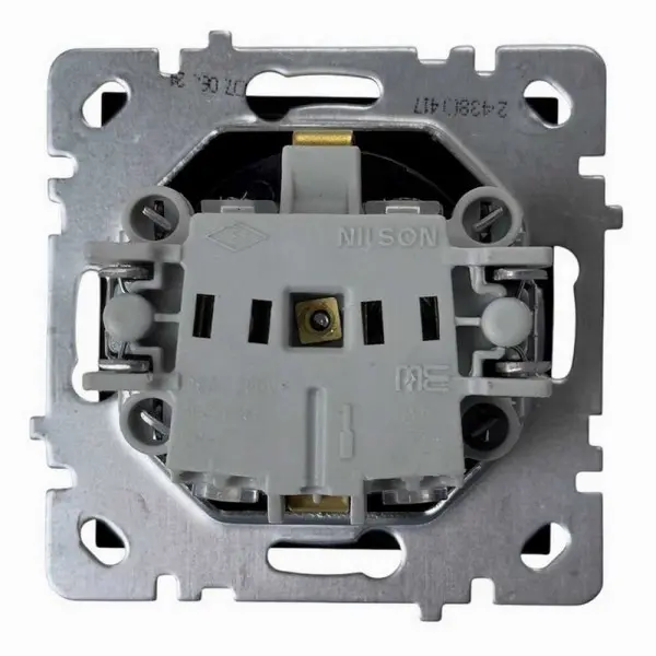 Розетка Nilson Touran чорний мат 1-на з заземленням без рамки ( 24380417 ) - фото №1